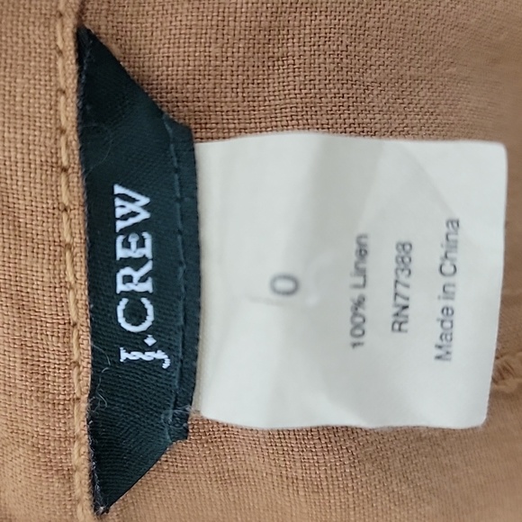 J.CREW Tan Linen Jacket Size 0 - Picture 6 of 6